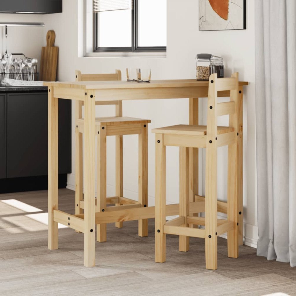 vidaXL Barmöbler 3 delar massiv furu