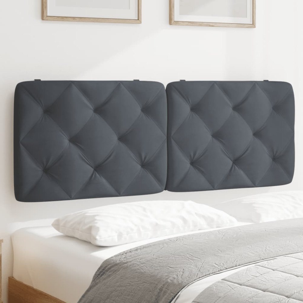 vidaXL Dyna till huvudgavel mörkgrå 120 cm sammet