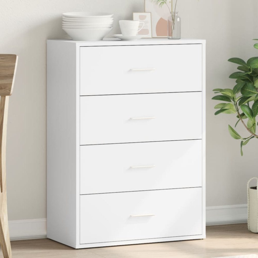 vidaXL Skänk vit 60x31x84 cm konstruerat trä