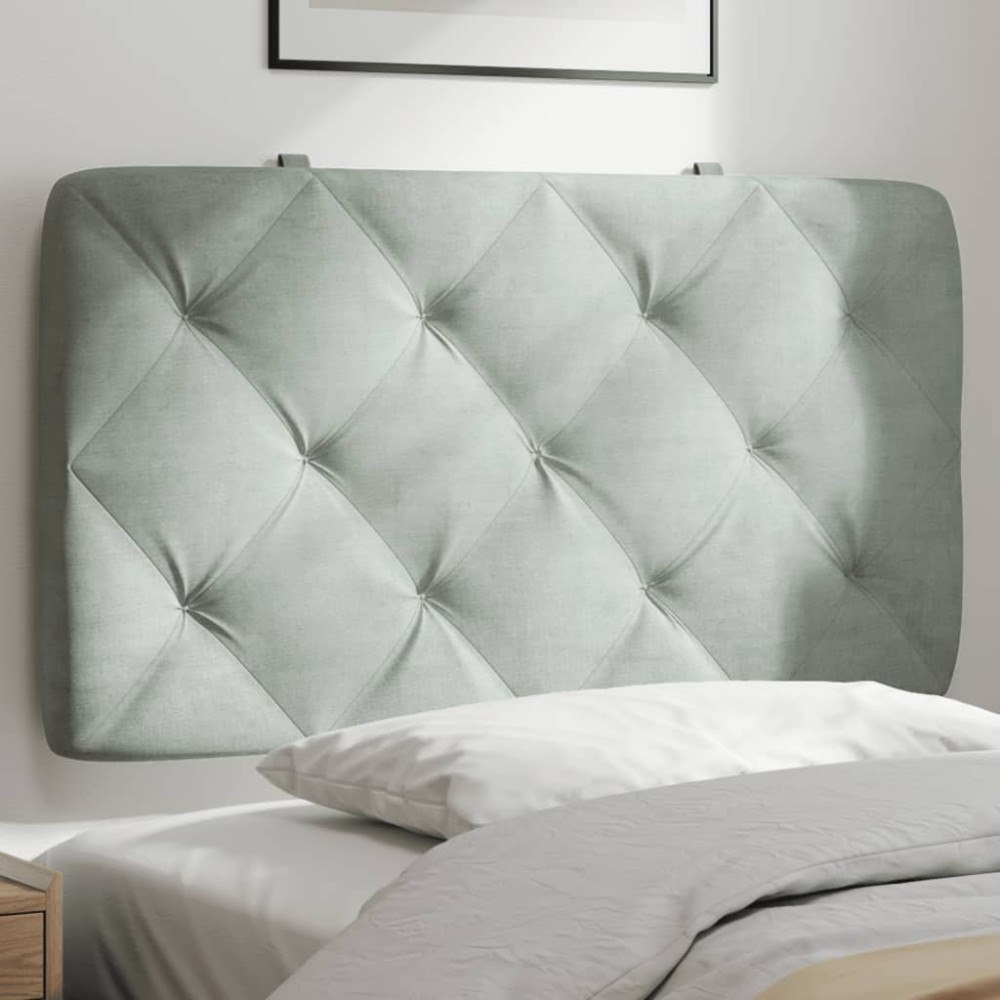 vidaXL Dyna till huvudgavel ljusgrå 80 cm sammet