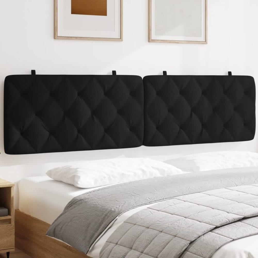 vidaXL Dyna till huvudgavel svart 200 cm sammet