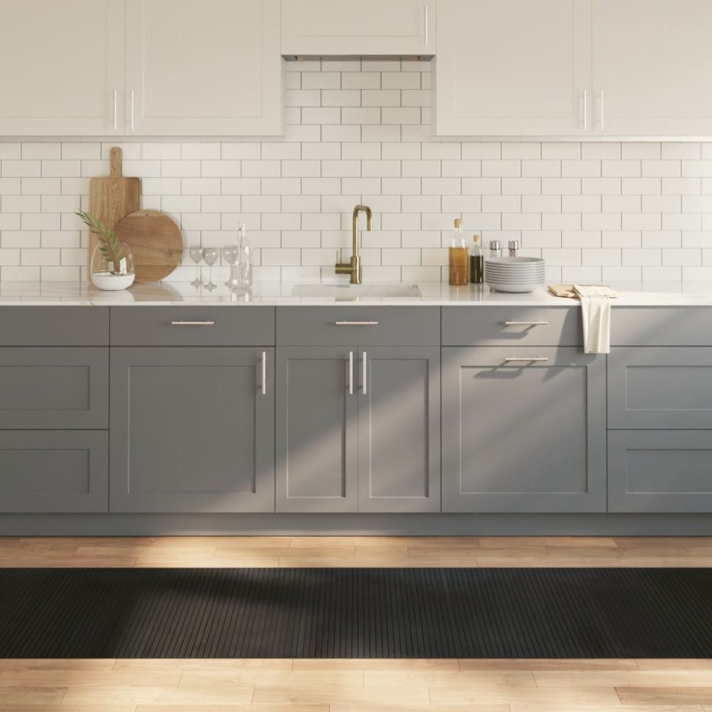 vidaXL Matta rektangulär svart 70x400 cm bambu