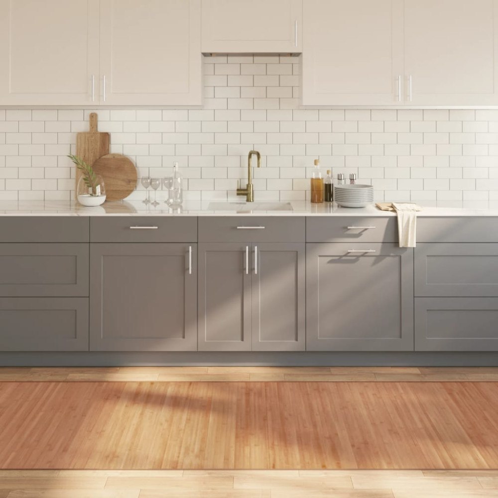 vidaXL Matta rektangulär naturlig 100x400 cm bambu