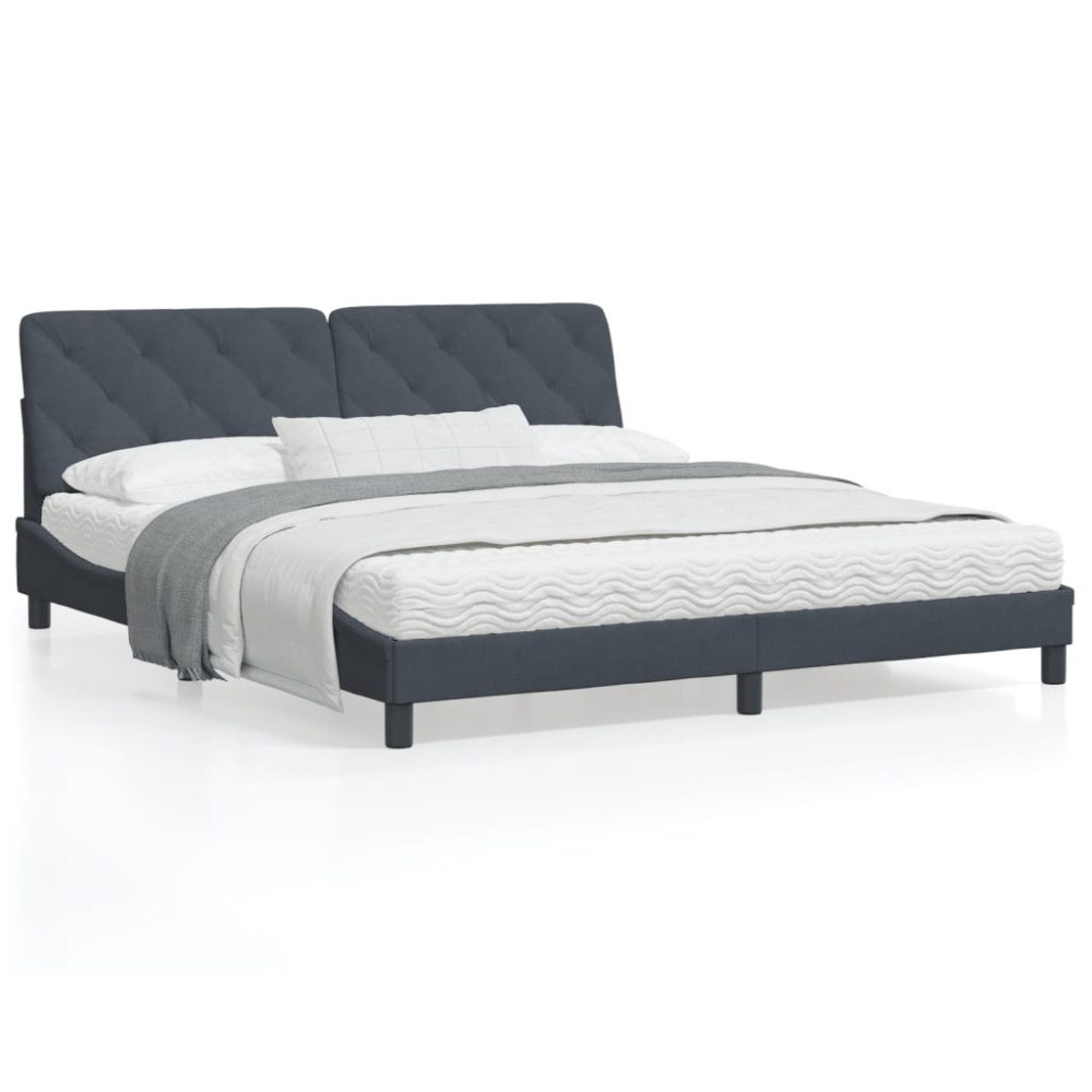 vidaXL Bed Frame without Mattress Dark Grey 180x200 cm Velvet