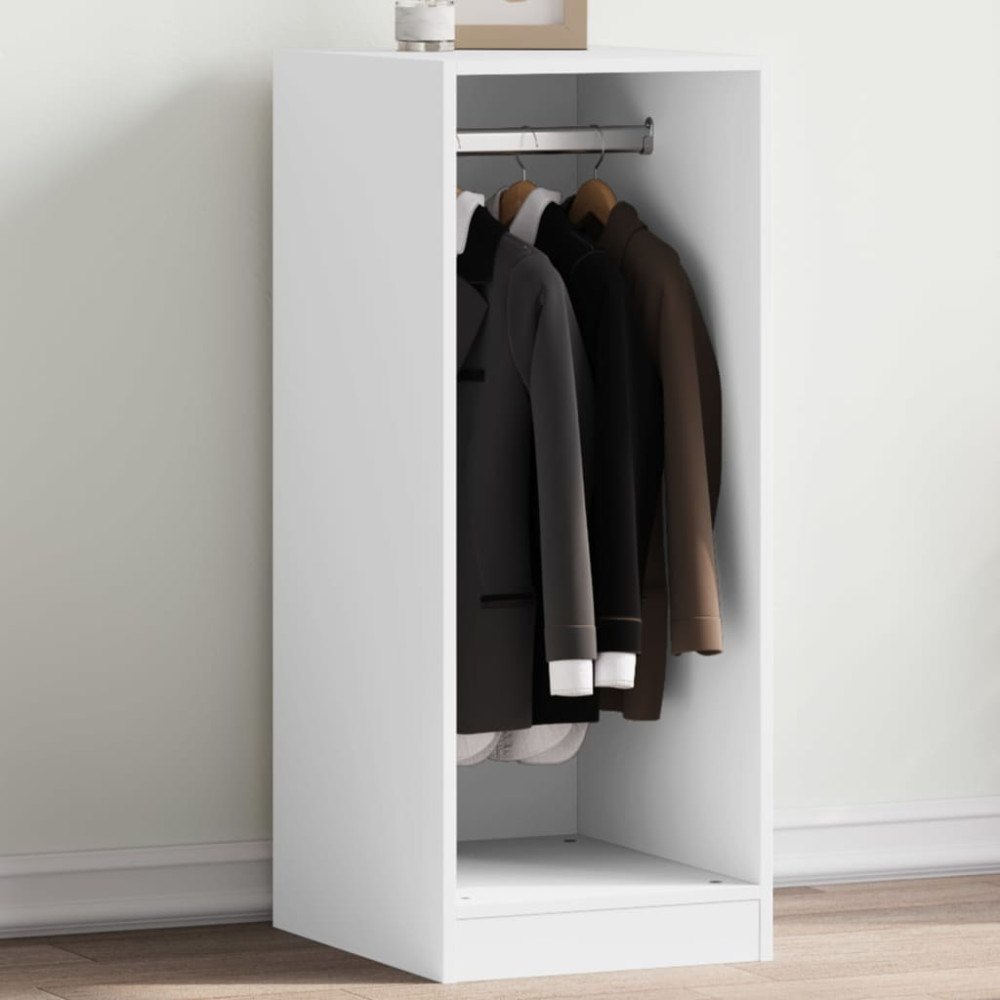 vidaXL Garderob vit 48x41x102 cm spånskiva
