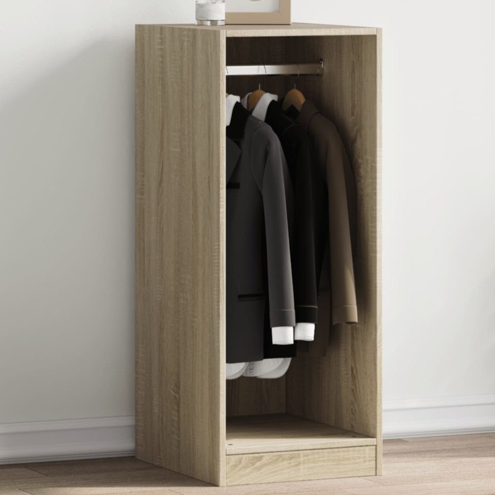vidaXL Garderob sonoma-ek 48x41x102 cm konstruerat trä