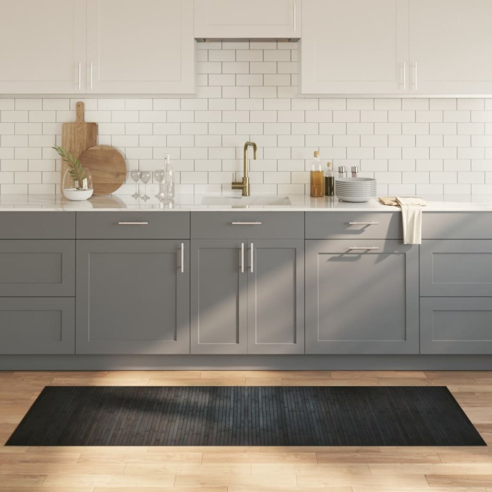 vidaXL Matta rektangulär grå 70x200 cm bambu