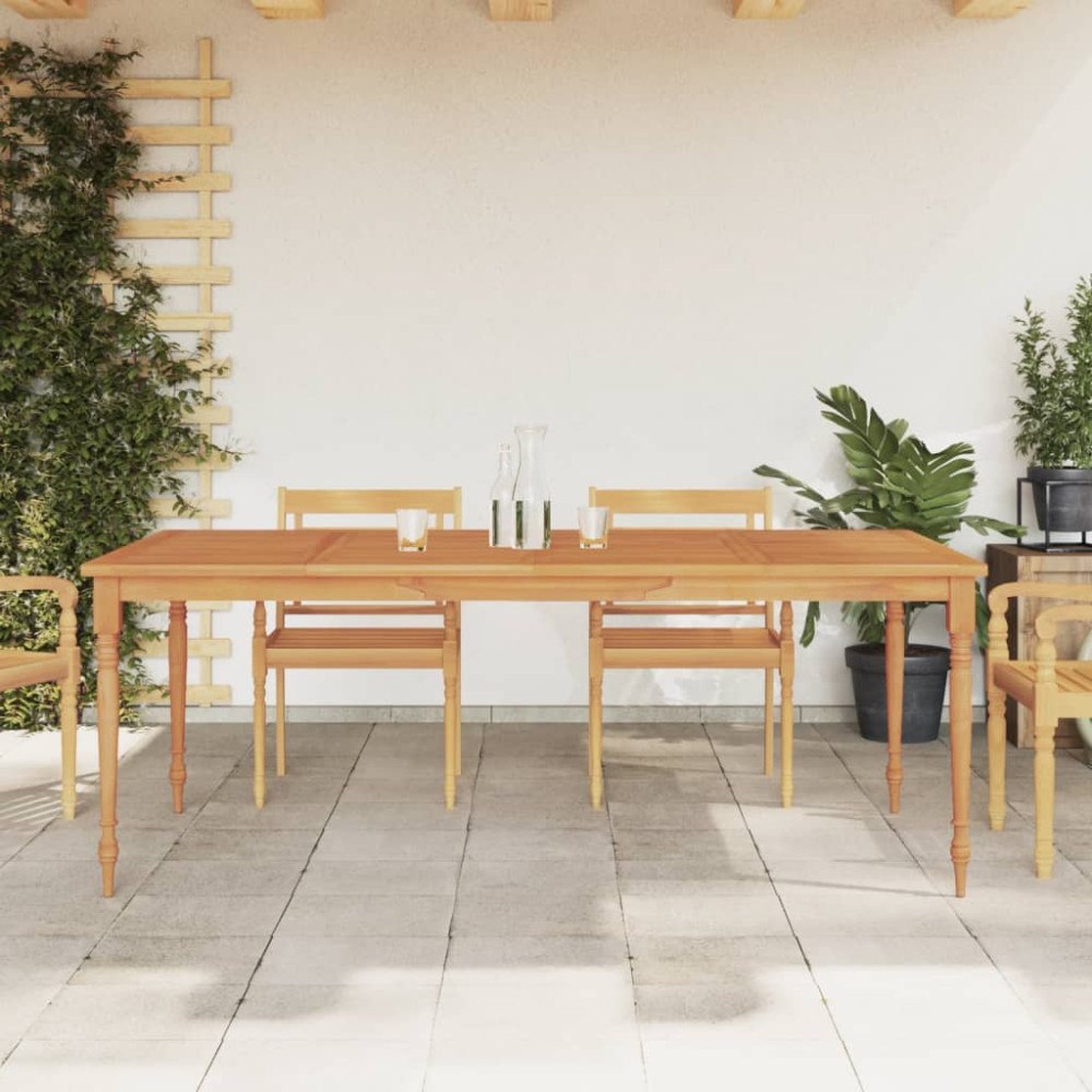 vidaXL Bataviabord 200x100x75 cm massiv teak