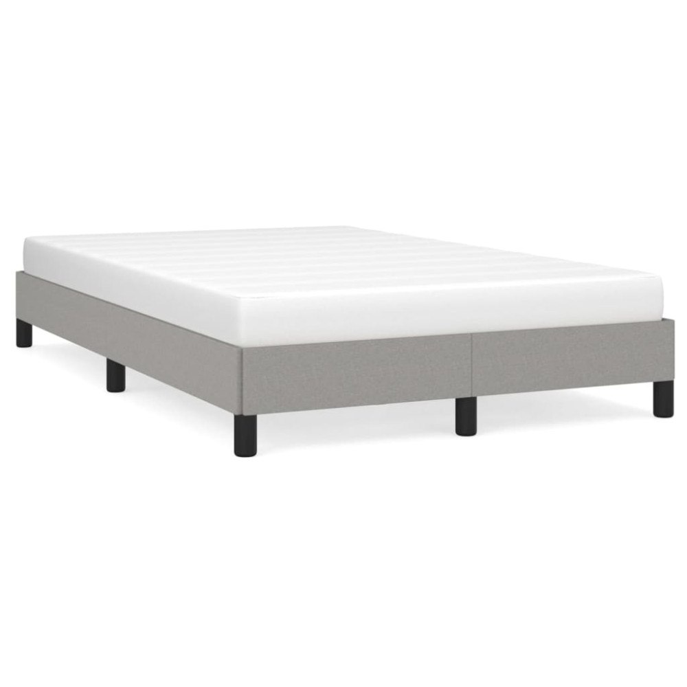 vidaXL sängram utan madrass ljusgrå 120x190 cm tyg