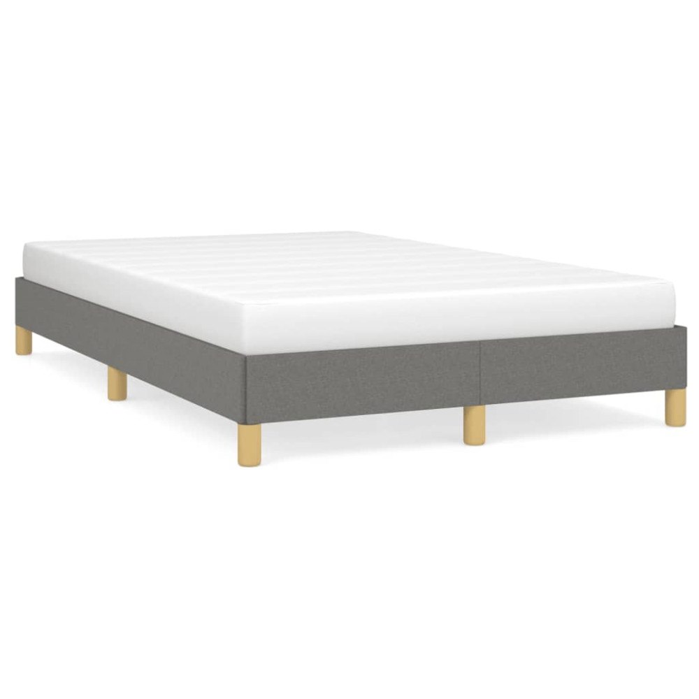 vidaXL sängram utan madrass mörkgrå 120x190 cm tyg