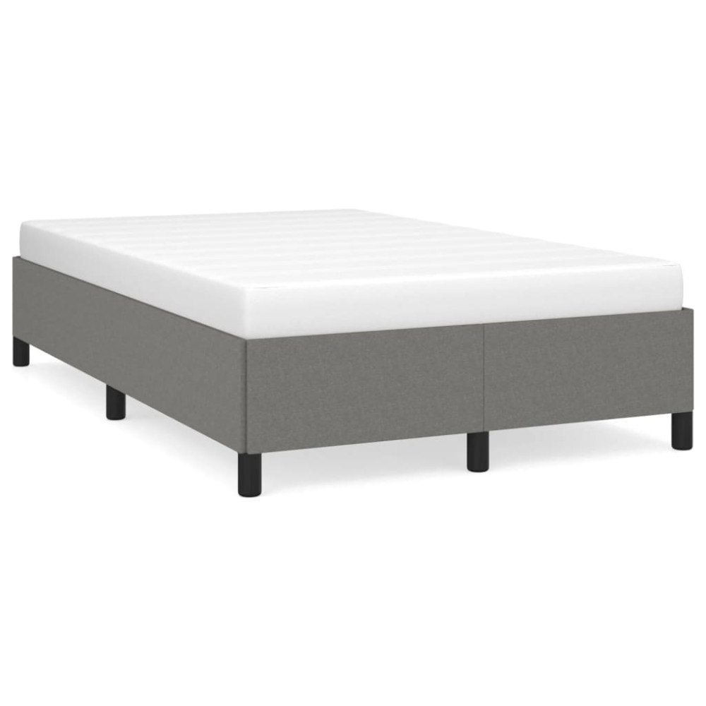 vidaXL sängram utan madrass mörkgrå 120x190 cm tyg