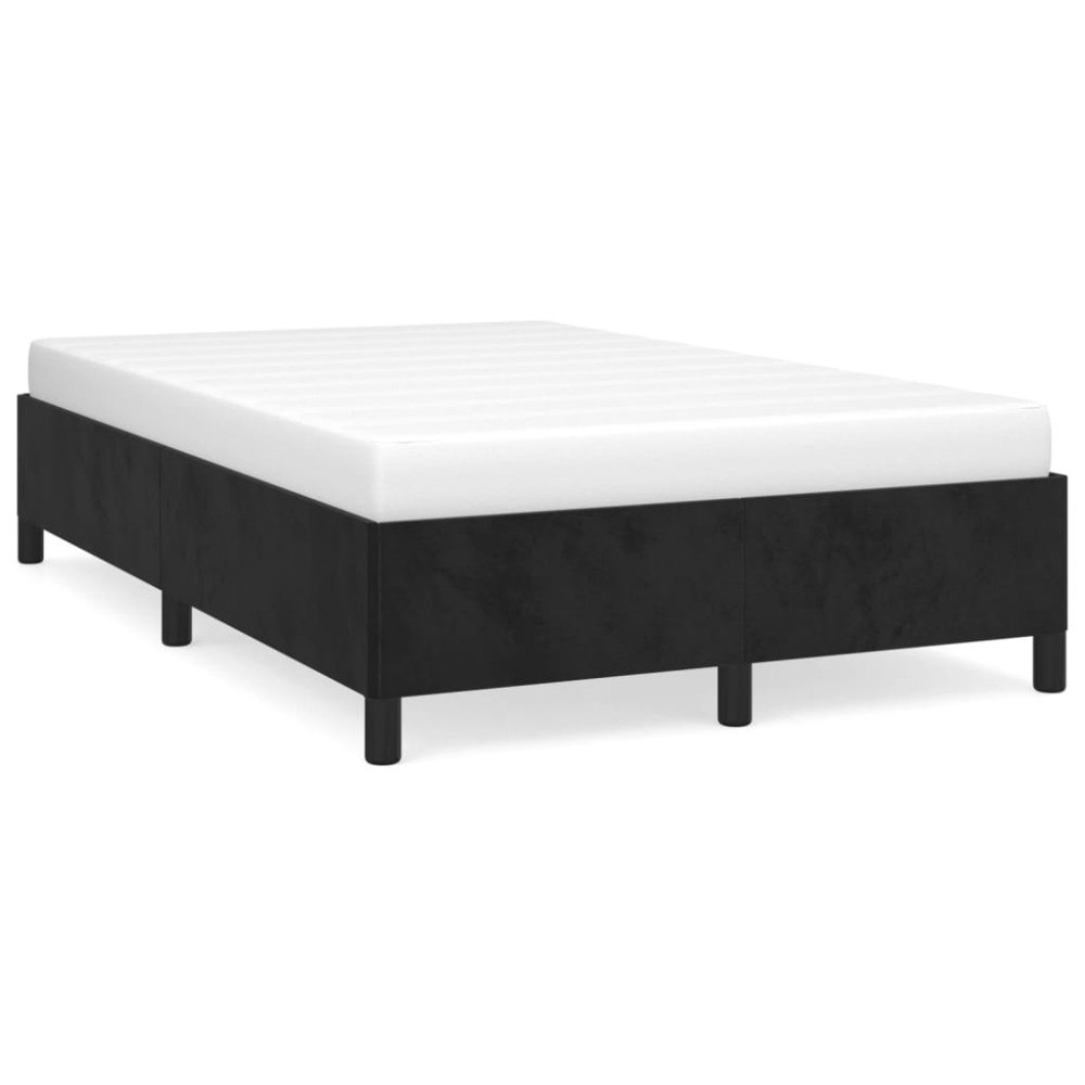 vidaXL sängram utan madrass svart 120x190 cm sammet