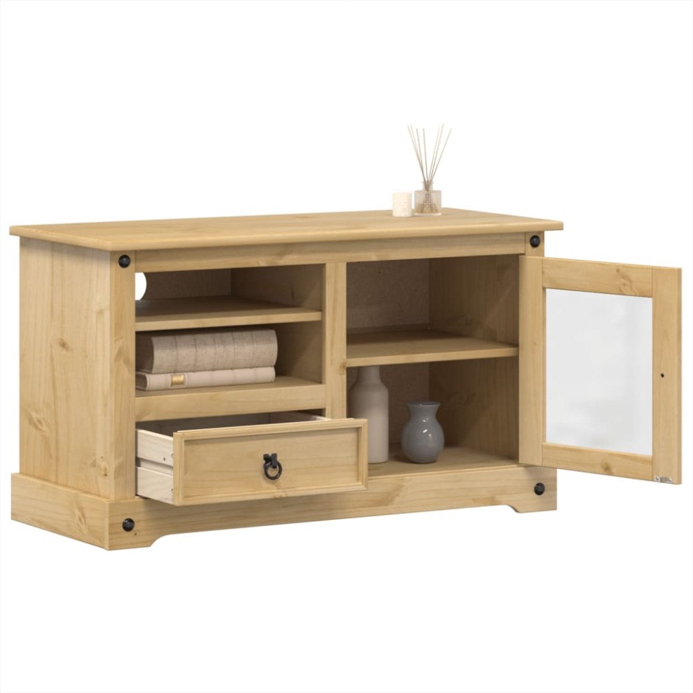 vidaXL Tv-bänk Corona 100x45x58 cm massiv furu