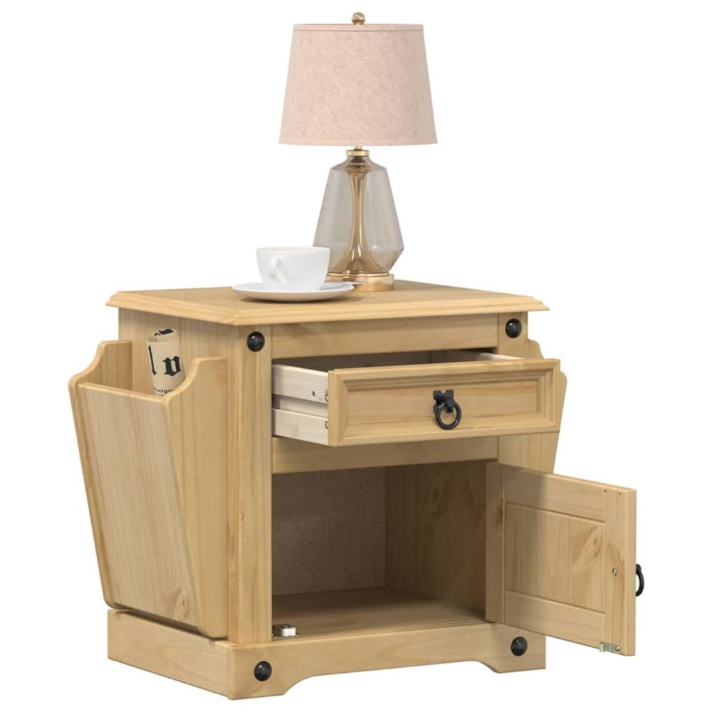 vidaXL Sängbord Corona 45x35x47,5 cm massiv furu
