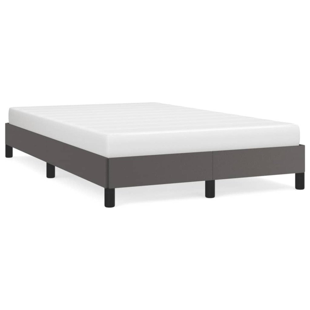 vidaXL sängram utan madrass grå 120x190 cm konstläder