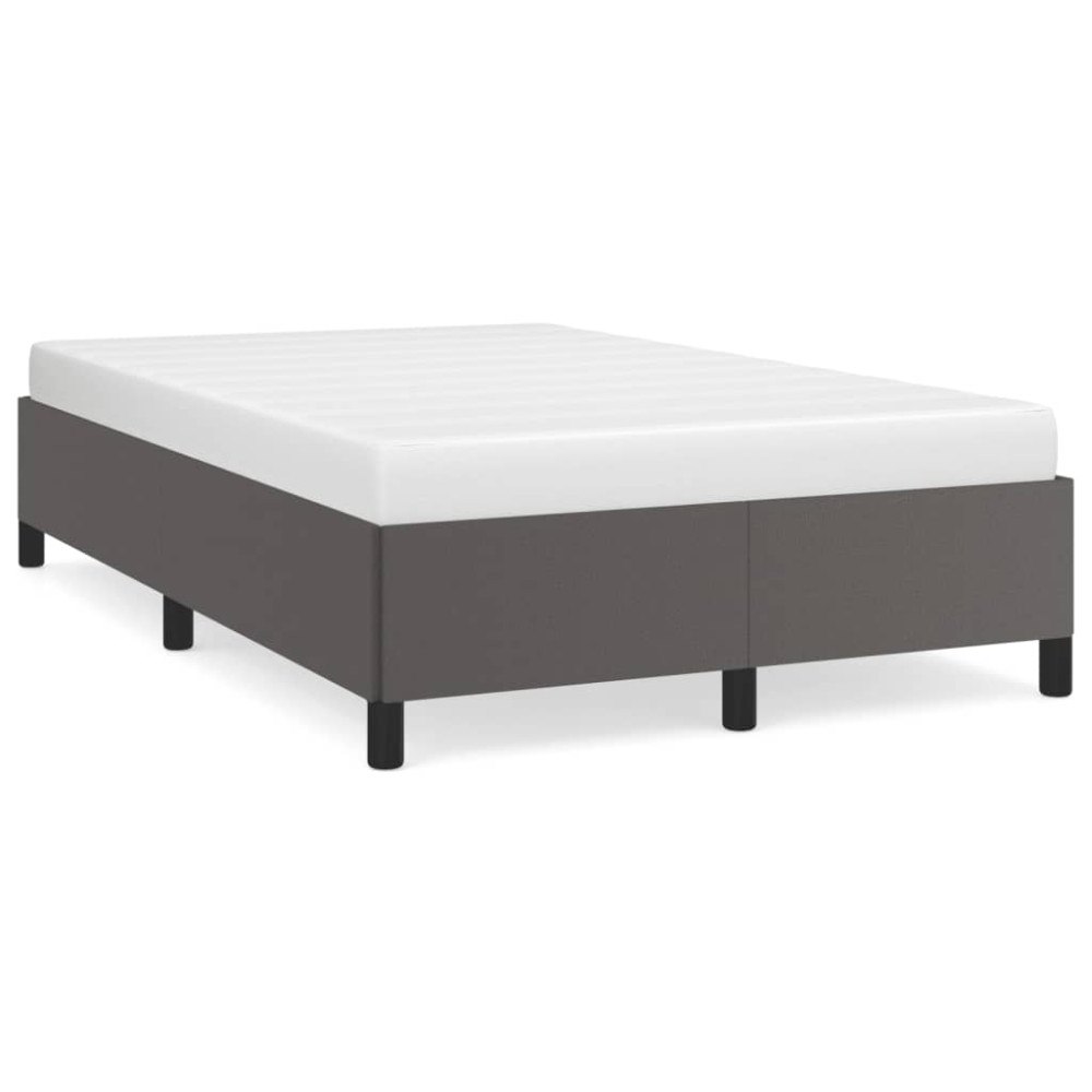 vidaXL sängram utan madrass grå 120x190 cm konstläder