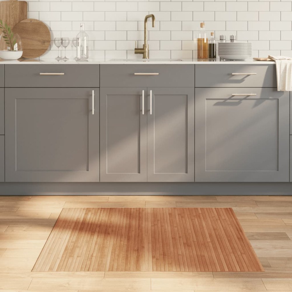 vidaXL Matta rektangulär naturlig 80x100 cm bambu