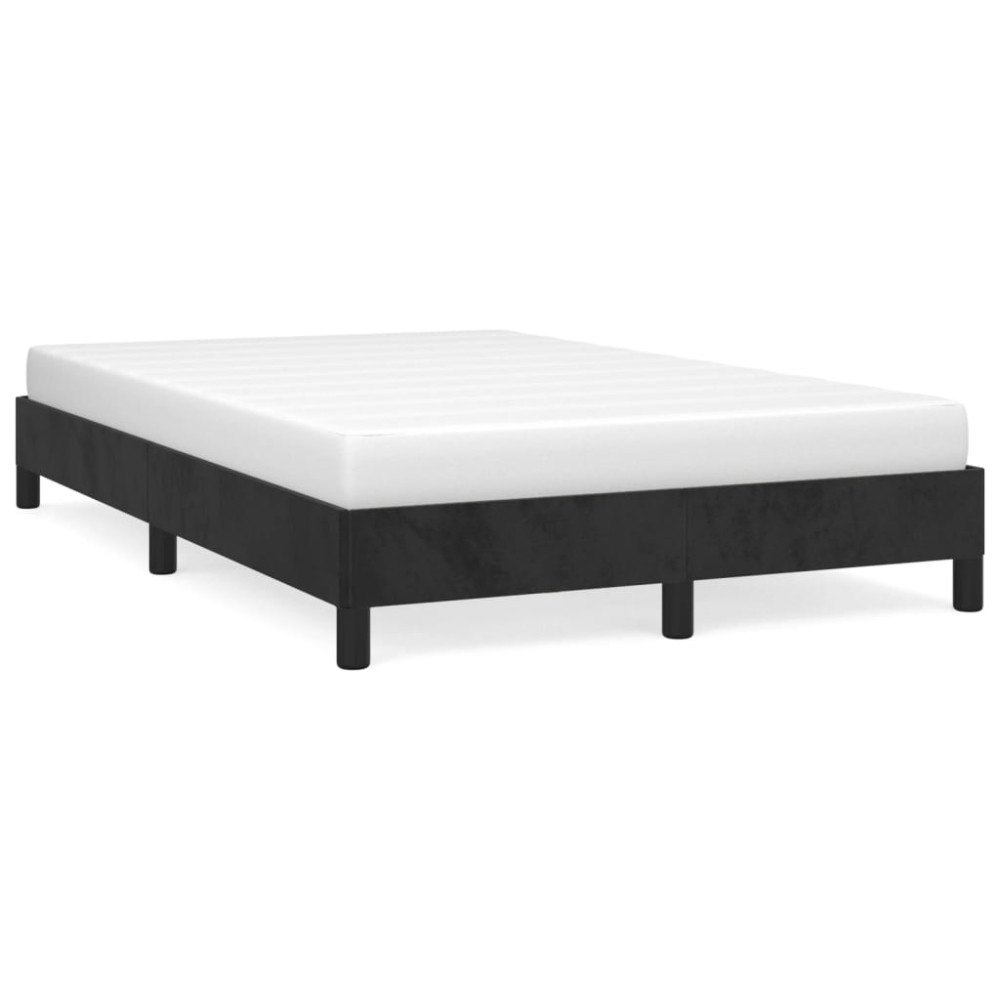vidaXL sängram utan madrass svart 120x190 cm sammet