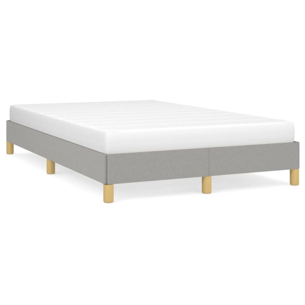 vidaXL sängram utan madrass ljusgrå 120x190 cm tyg