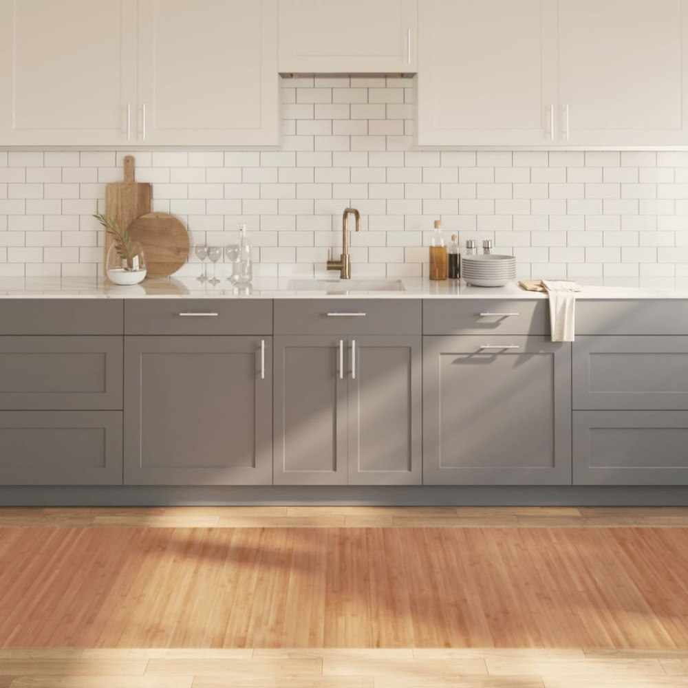 vidaXL Matta rektangulär naturlig 100x400 cm bambu