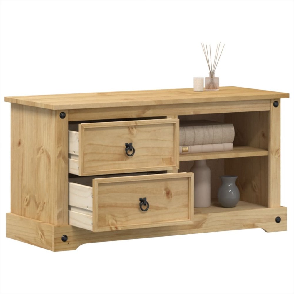 vidaXL Tv-bänk Corona 100x40x52 cm massiv furu