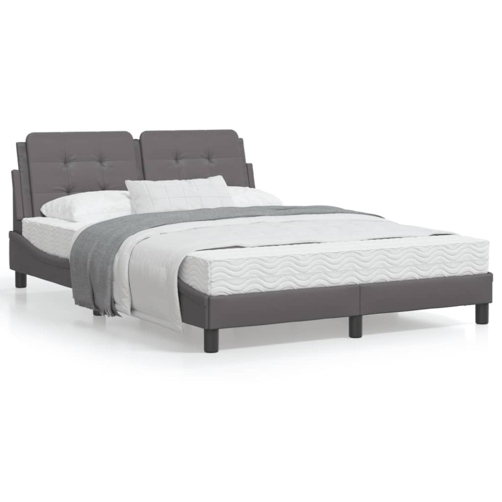 vidaXL Bed Frame without Mattress "Zadar" Black 137x190 cm Faux Leather
