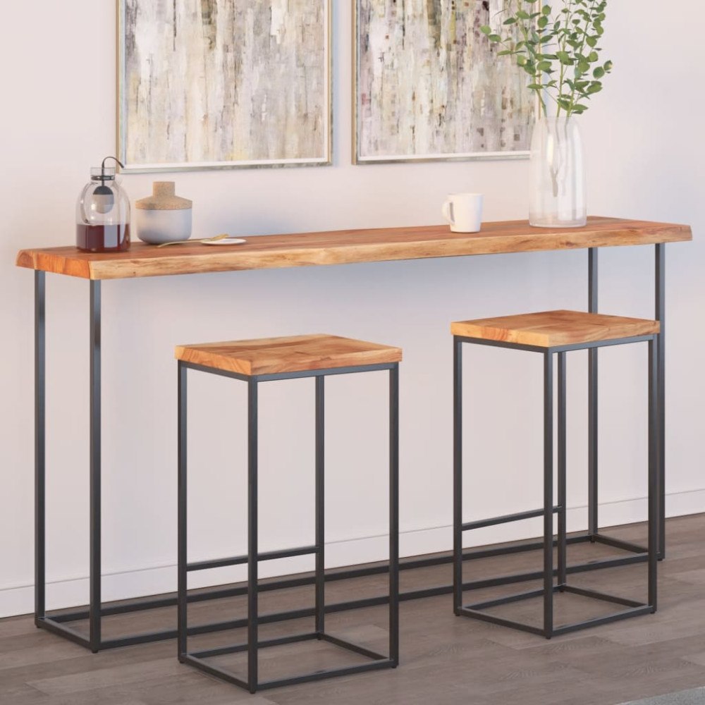 vidaXL Bordsskiva 160x40x2,5 cm rektangulär massiv akacia rustik kant