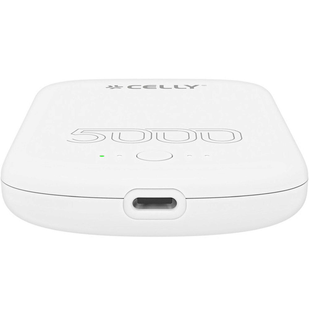 Celly PowerBank 5.000 mAh 10W MagSafe-kompatibel Vit