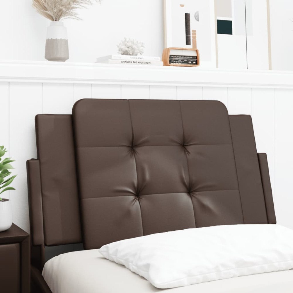vidaXL Headboard Cushion "Zadar" Brown 90 cm Faux Leather