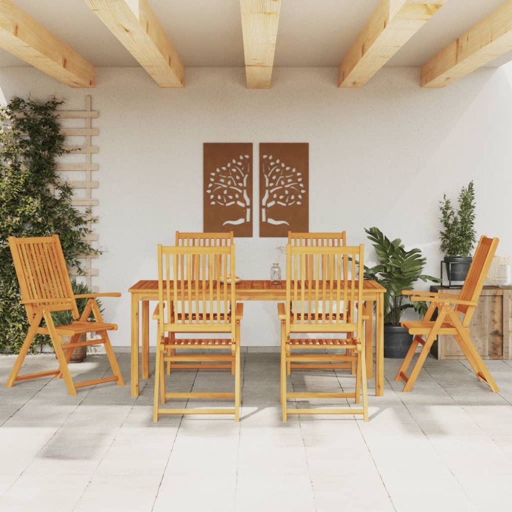 vidaXL Matgrupp för trädgården 3 delar 180x90x75 cm massivt akaciaträ