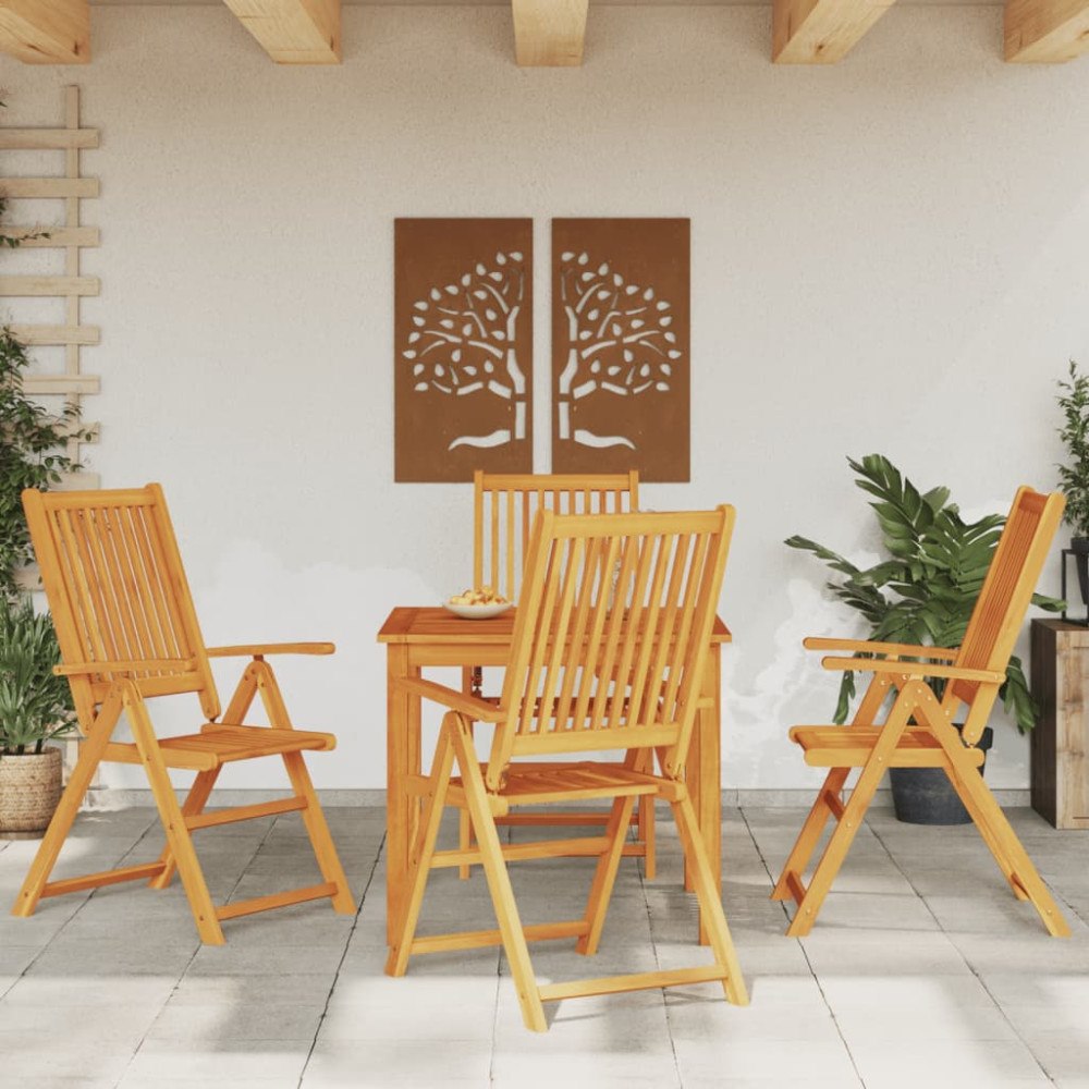 vidaXL Matgrupp för trädgården 5 delar 85x85x74 cm massivt akaciaträ