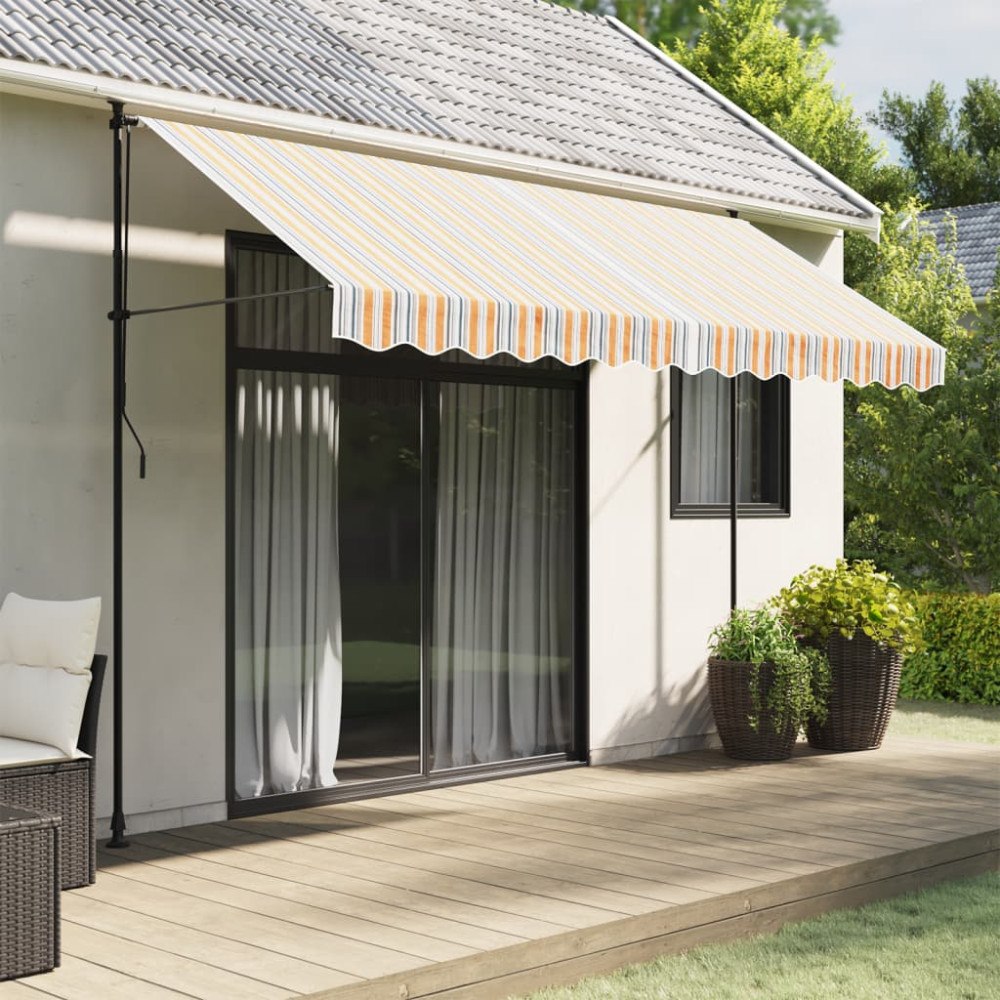 vidaXL Markisvolang flerfärgad randig 350 cm