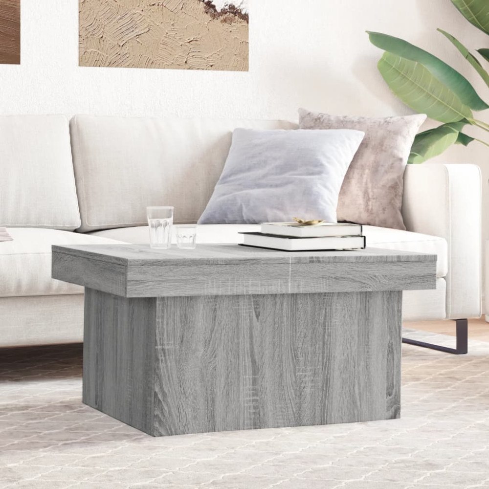 vidaXL Soffbord grå sonoma 100x55x40 cm konstruerat trä