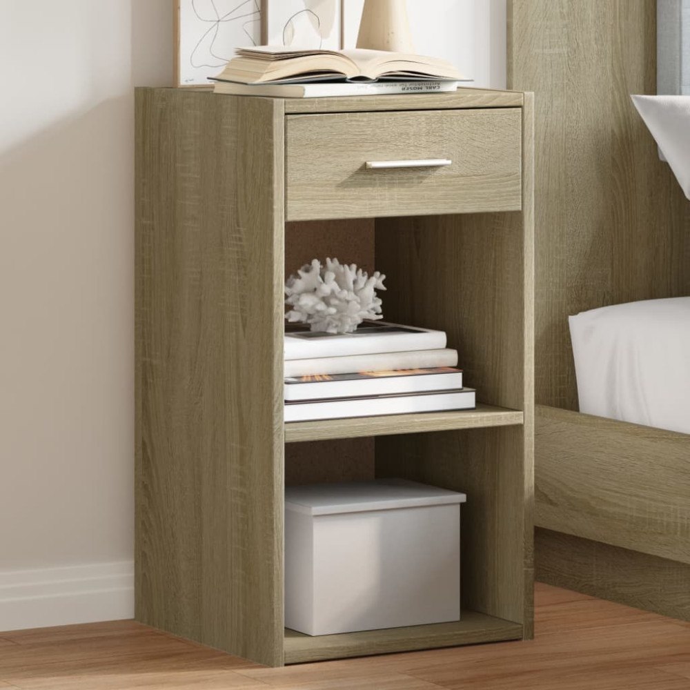 vidaXL Sängbord 2 st sonoma-ek 35x34x65 cm konstruerat trä
