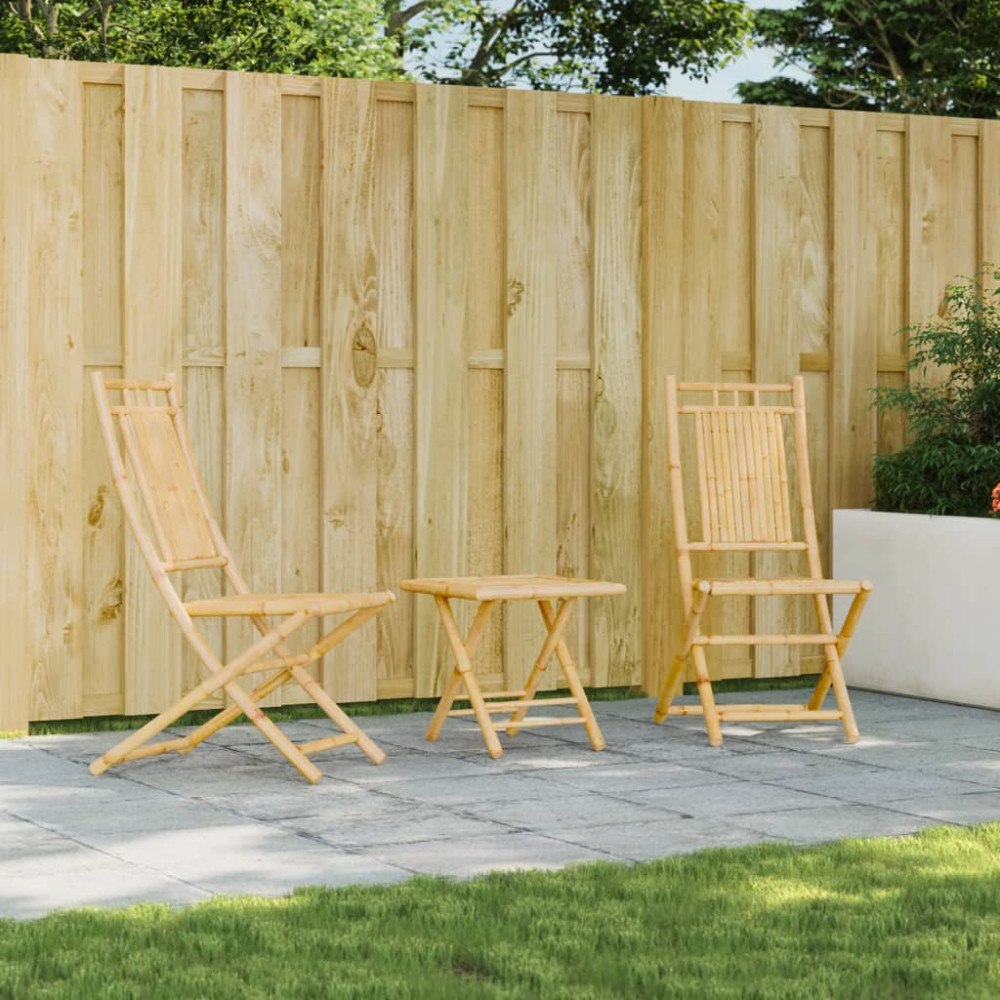 vidaXL Hopfällbara trädgårdsstolar 2 st 46x66x99 cm bambu