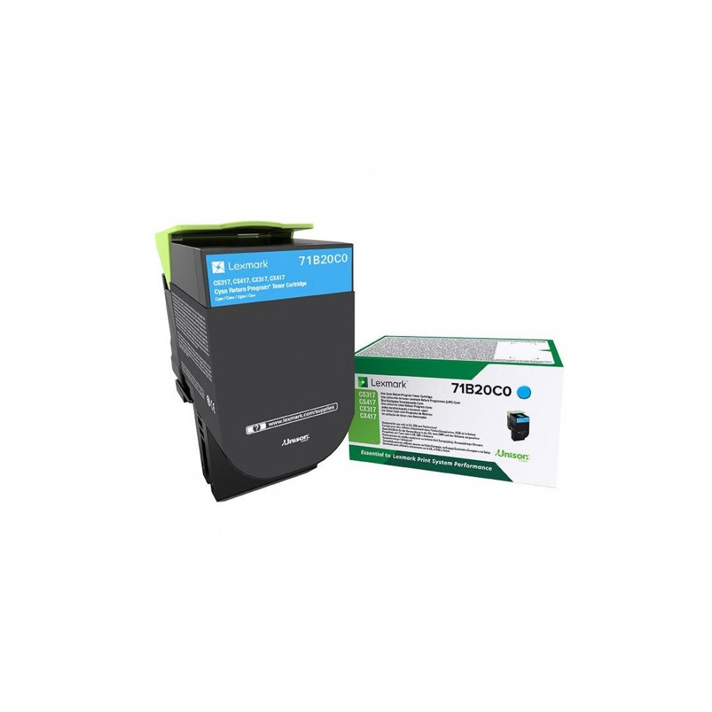 Lexmark International Lexmark 71B20C0 Tonerkassett 1 styck Original Cyan