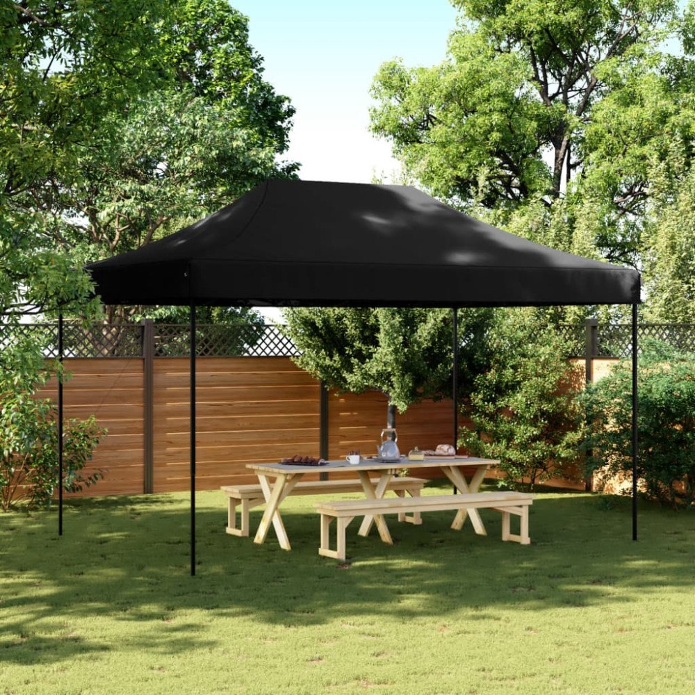 vidaXL Pop-Up hopfällbart partytält 440x292x315 cm svart