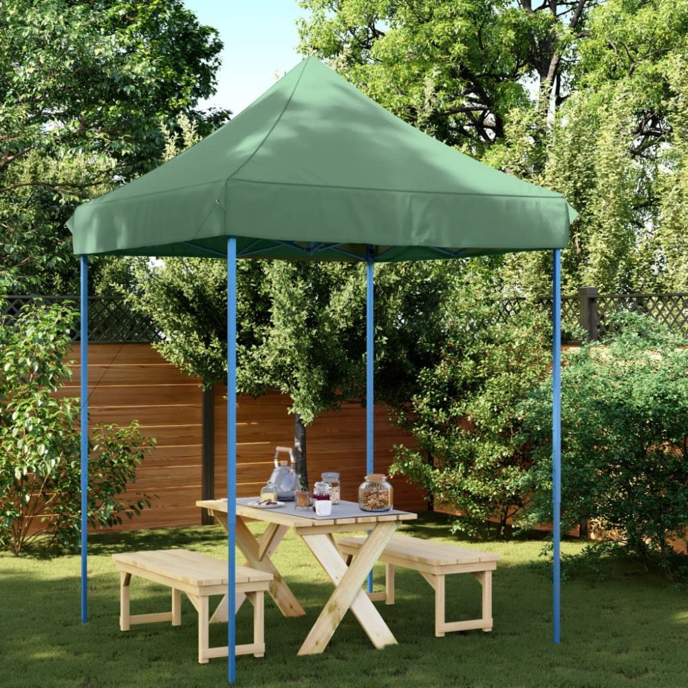 vidaXL Pop-Up hopfällbart partytält 200x200x306 cm grön