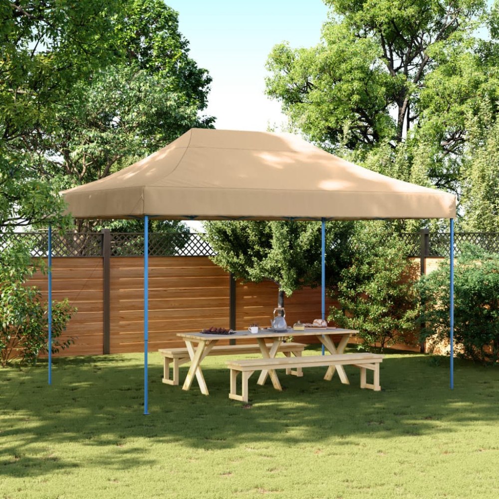 vidaXL Pop-Up hopfällbart partytält 410x279x315 cm beige