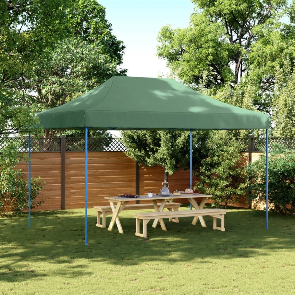 vidaXL Pop-Up hopfällbart partytält 410x279x315 cm grön