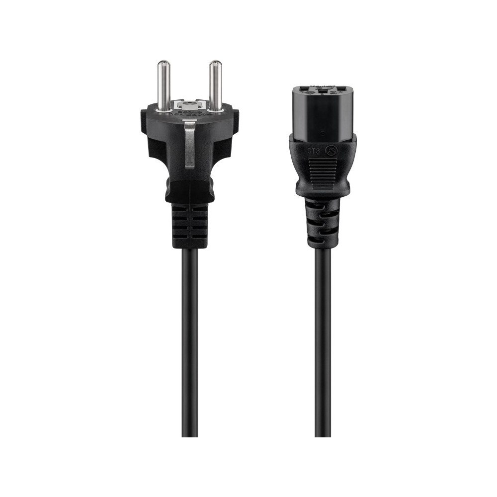 Goobay goobay NK 106 S - strömkabel - power IEC 60320 C13 till power CEE 7/7 - 2 m