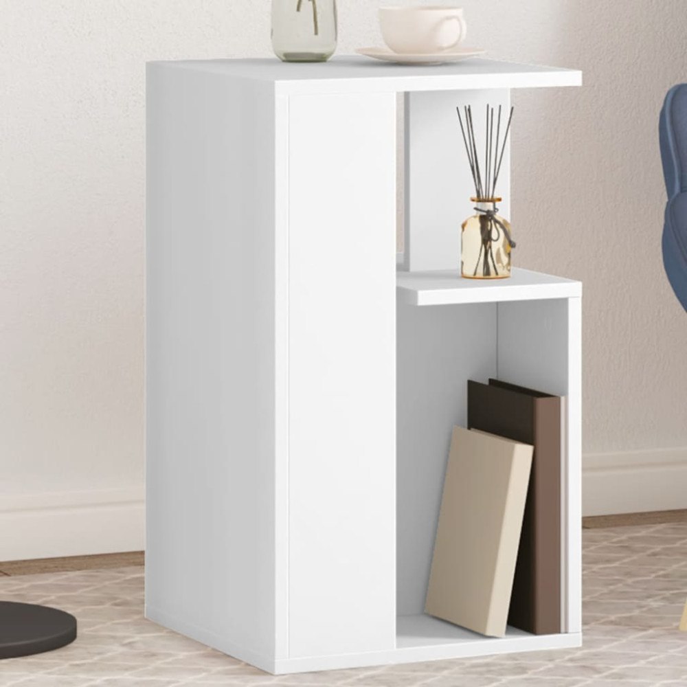 vidaXL Sidobord vit 35x35x60 cm konstruerat trä