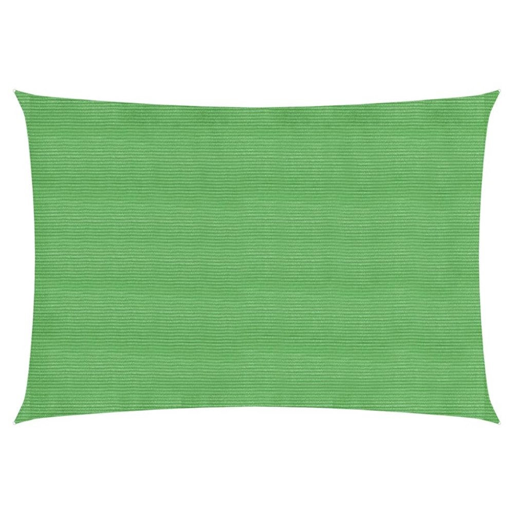 vidaXL Solsegel 160 g/m² rektangulär ljusgrön 2x3,5 m HDPE