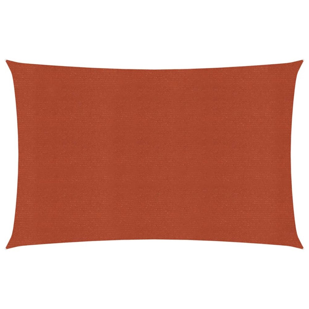 vidaXL Solsegel 160 g/m² rektangulär terrakotta 3,5x5 m HDPE