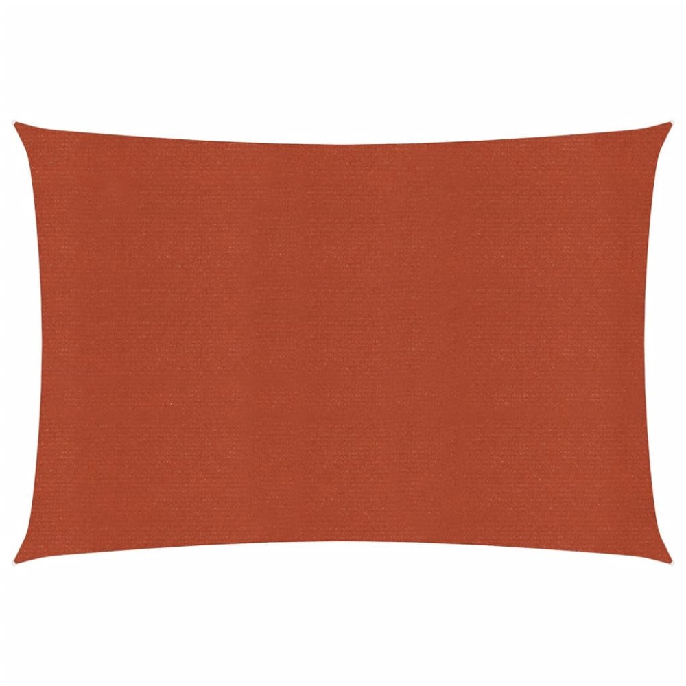 vidaXL Solsegel 160 g/m² rektangulär terrakotta 3,5x4,5 m HDPE
