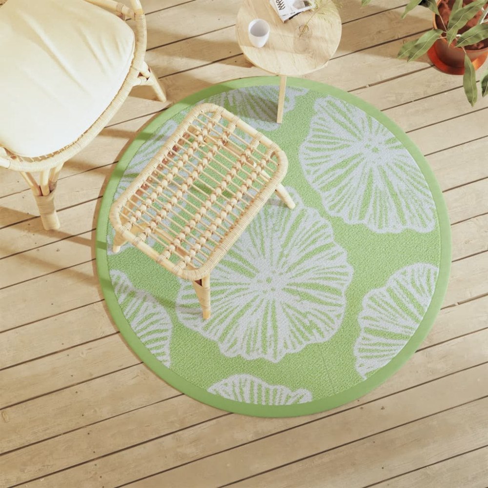 vidaXL Utomhusmatta ARAKIL grön Ø120 cm PP