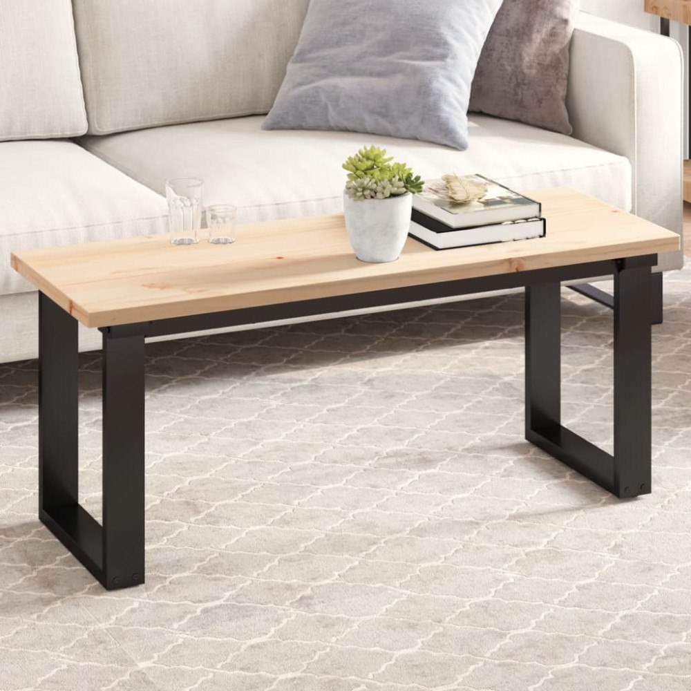 vidaXL Bordsskiva 110x40x2,5 cm rektangulär massiv furu
