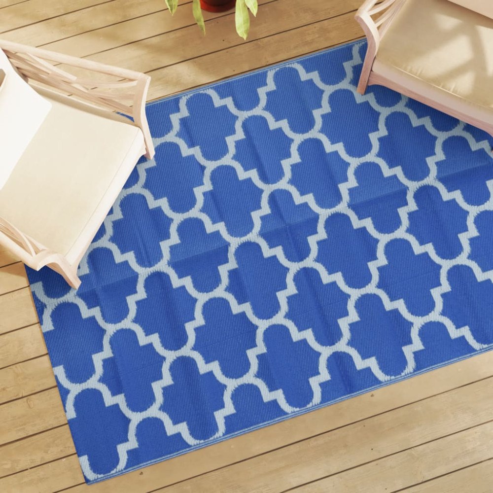 vidaXL Utomhusmatta ARAKIL blå 140x200 cm PP