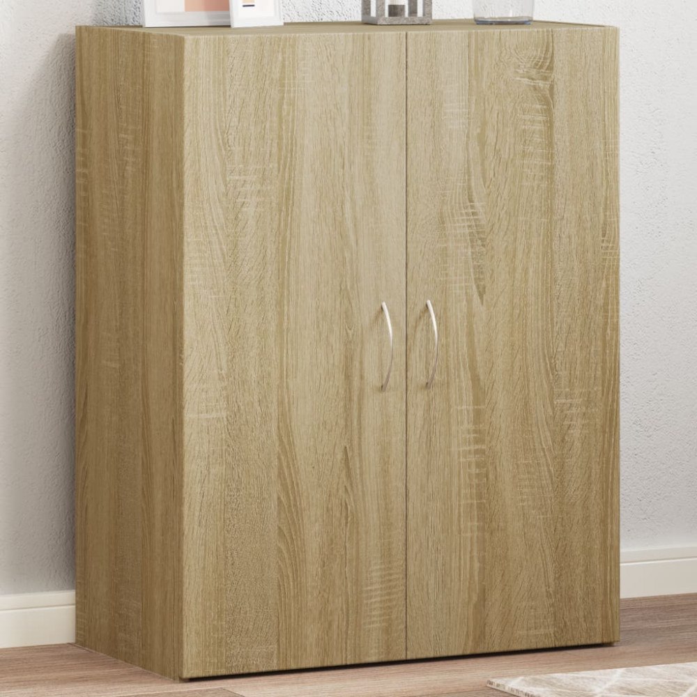 vidaXL Dokumentskåp sonoma-ek 60x32x77,5 cm konstruerat trä