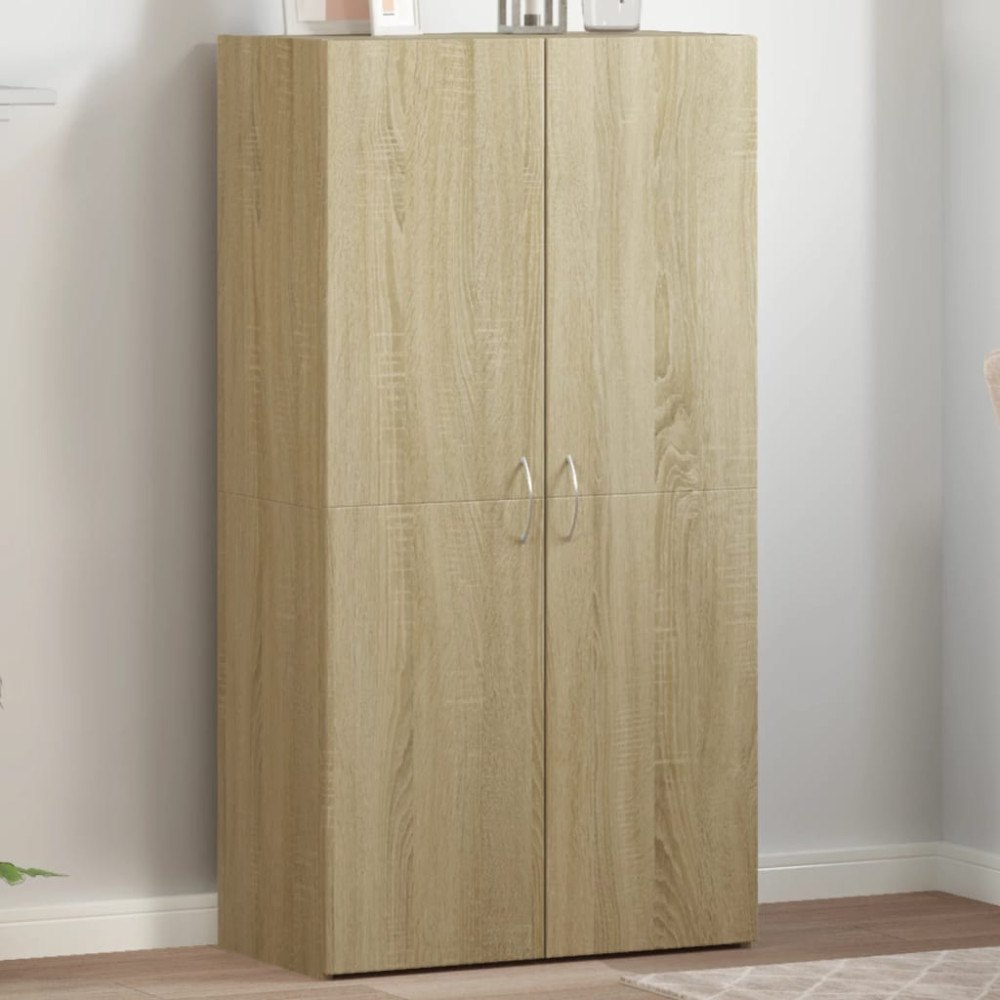 vidaXL Dokumentskåp sonoma-ek 60x32x115 cm konstruerat trä